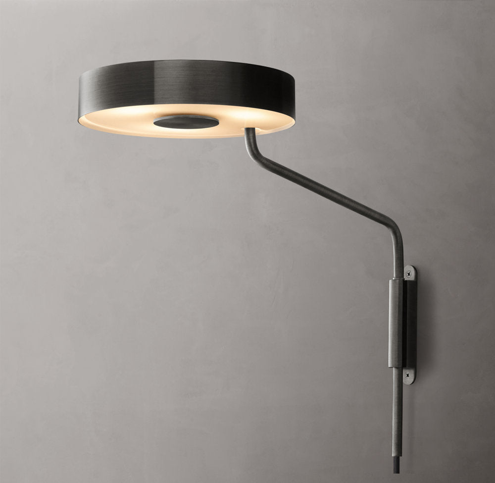 Plug-In Brass Rotating Task Sconce