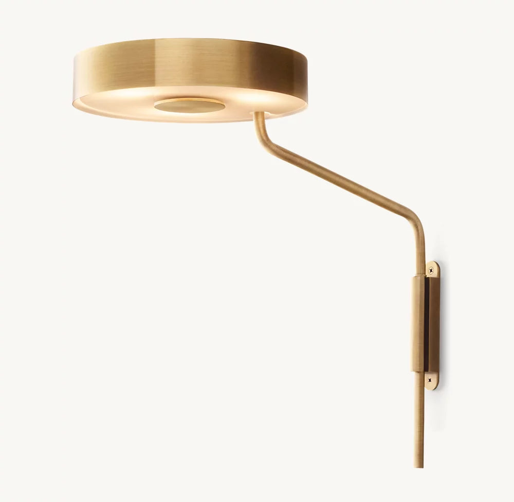 Plug-In Brass Rotating Task Sconce