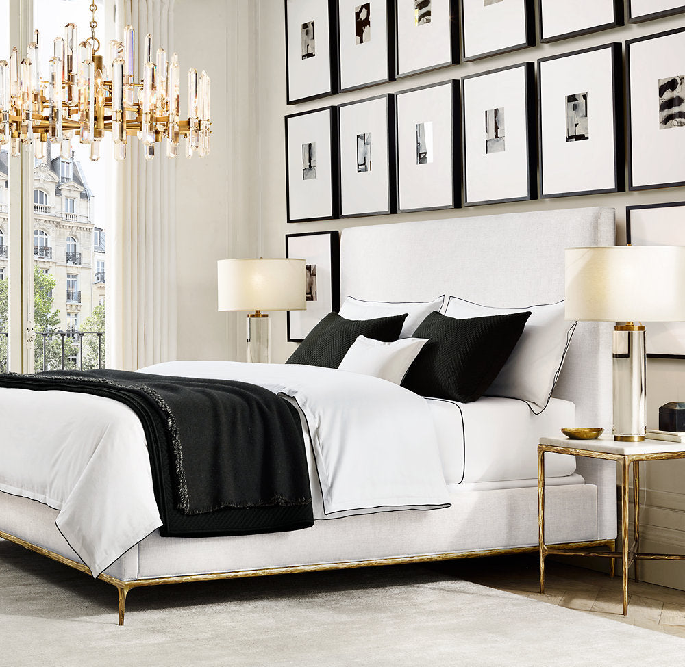 Polished K9 Prism Brass Ring Chandelier