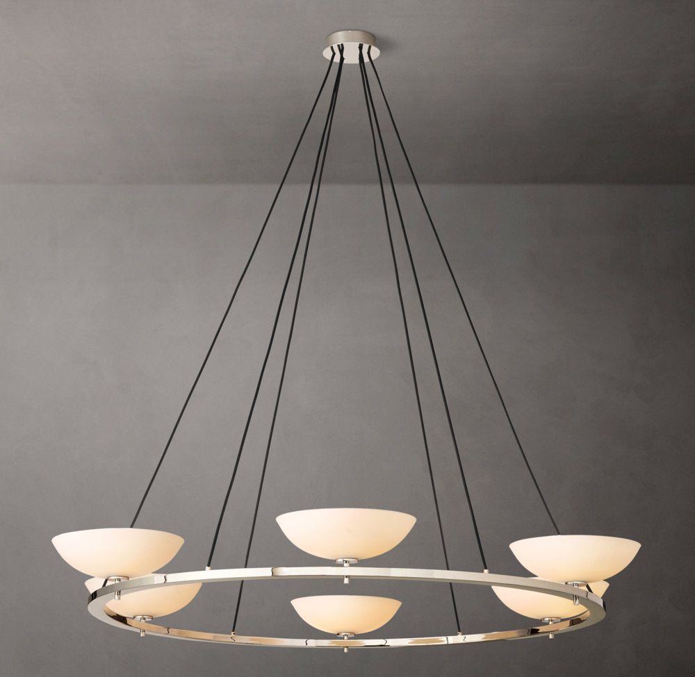 Porcelain Petal Brass Chandelier
