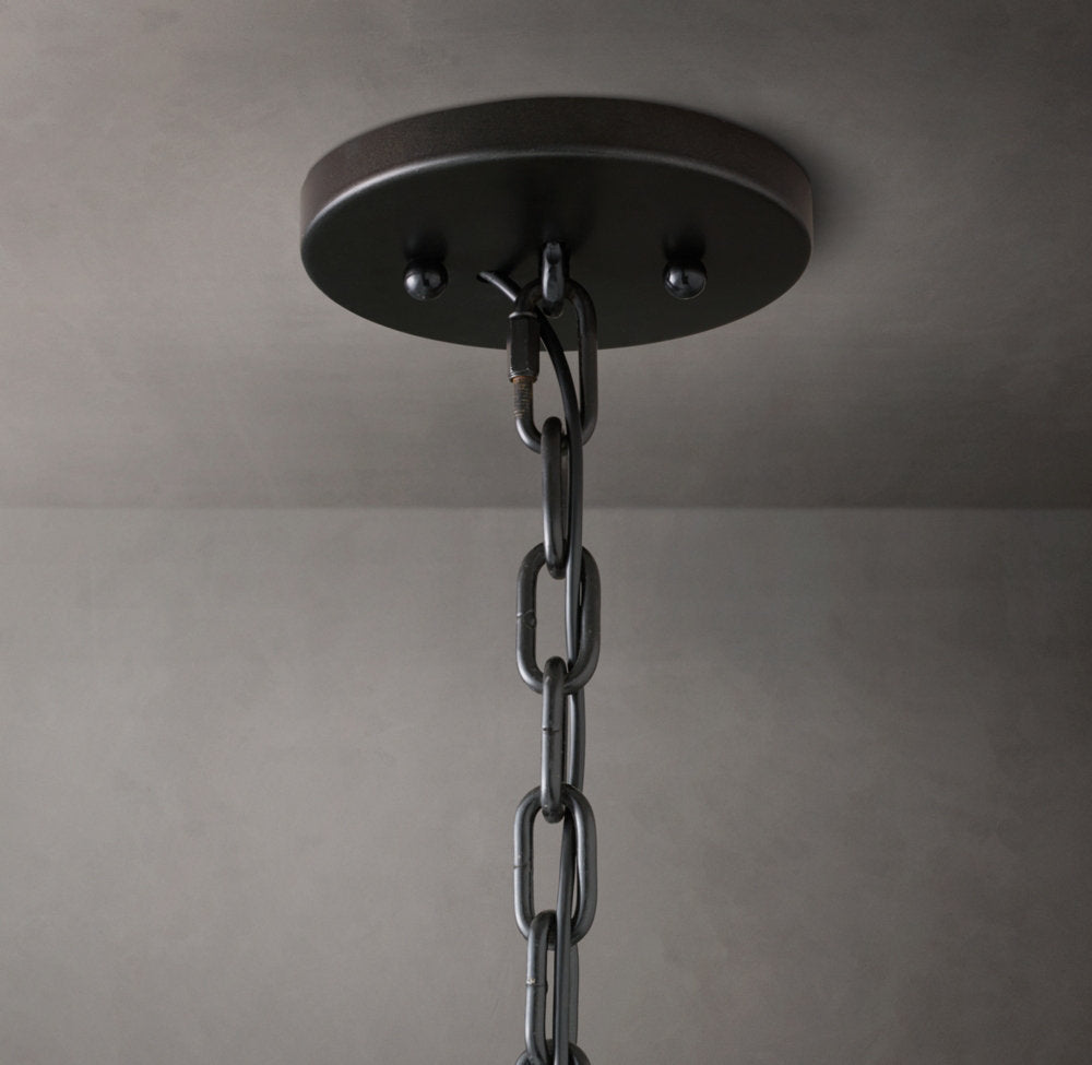 Rectangular Crystal Prism Ring Chandelier