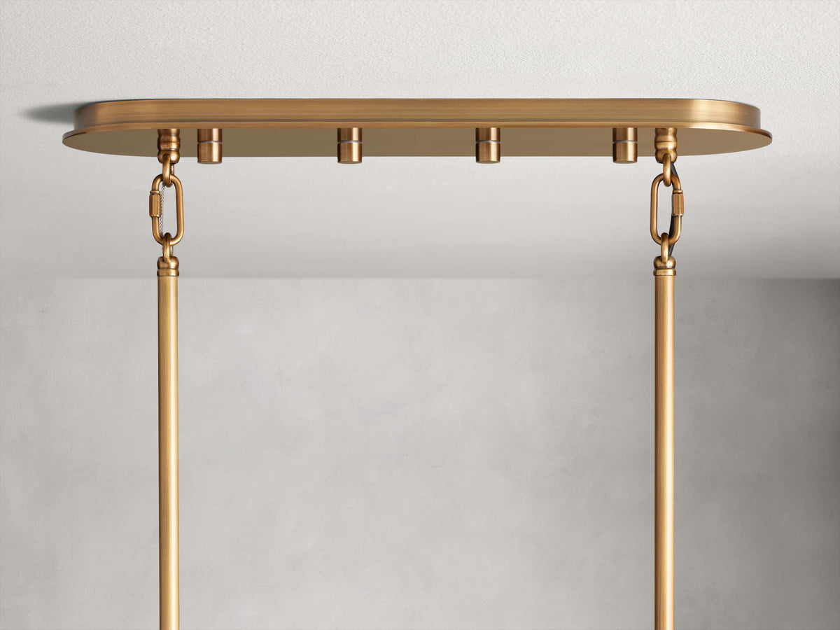 Reeded Glass Oval Glamour Chandelier