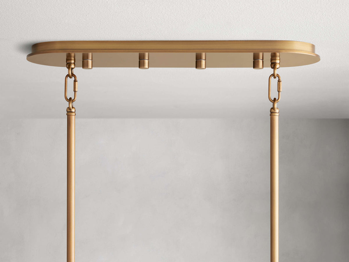 Reeded Glass Oval Glamour Chandelier