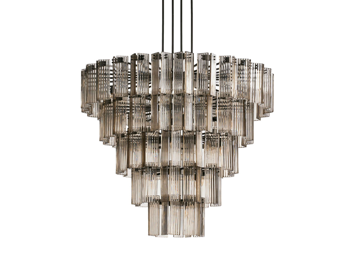 Reeded Glass Round Hollywood Chandelier