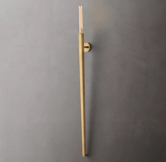 Ribbed Borosilicate Outdoor Torch Sconce