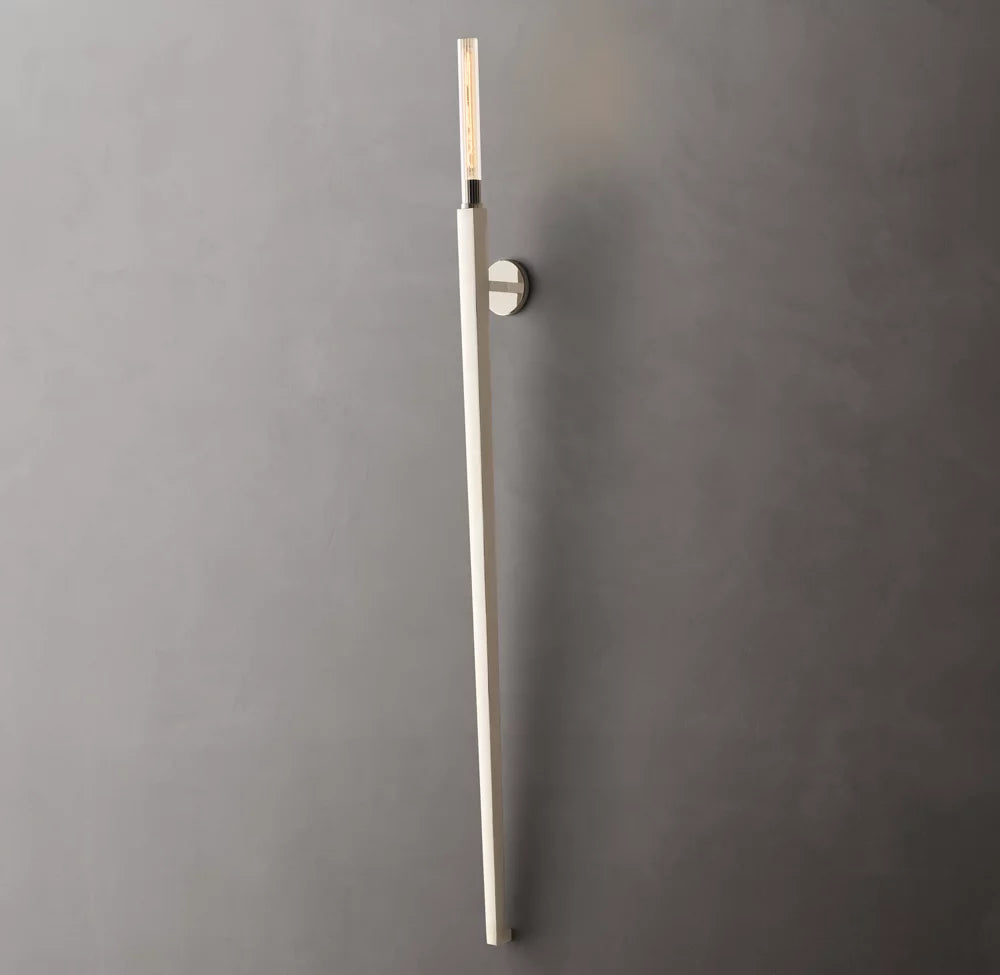 Ribbed Borosilicate Outdoor Torch Sconce