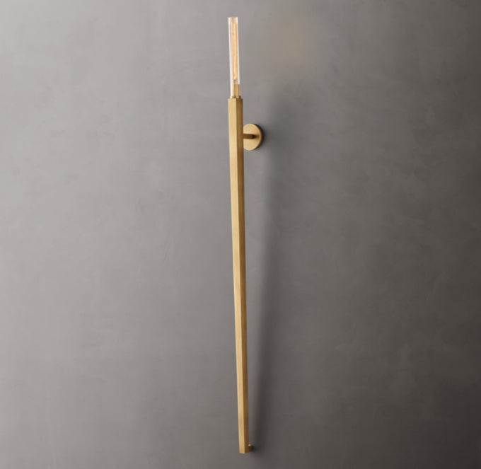 Ribbed Borosilicate Outdoor Torch Sconce