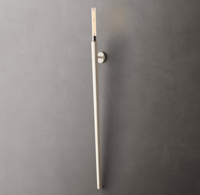 Ribbed Borosilicate Outdoor Torch Sconce