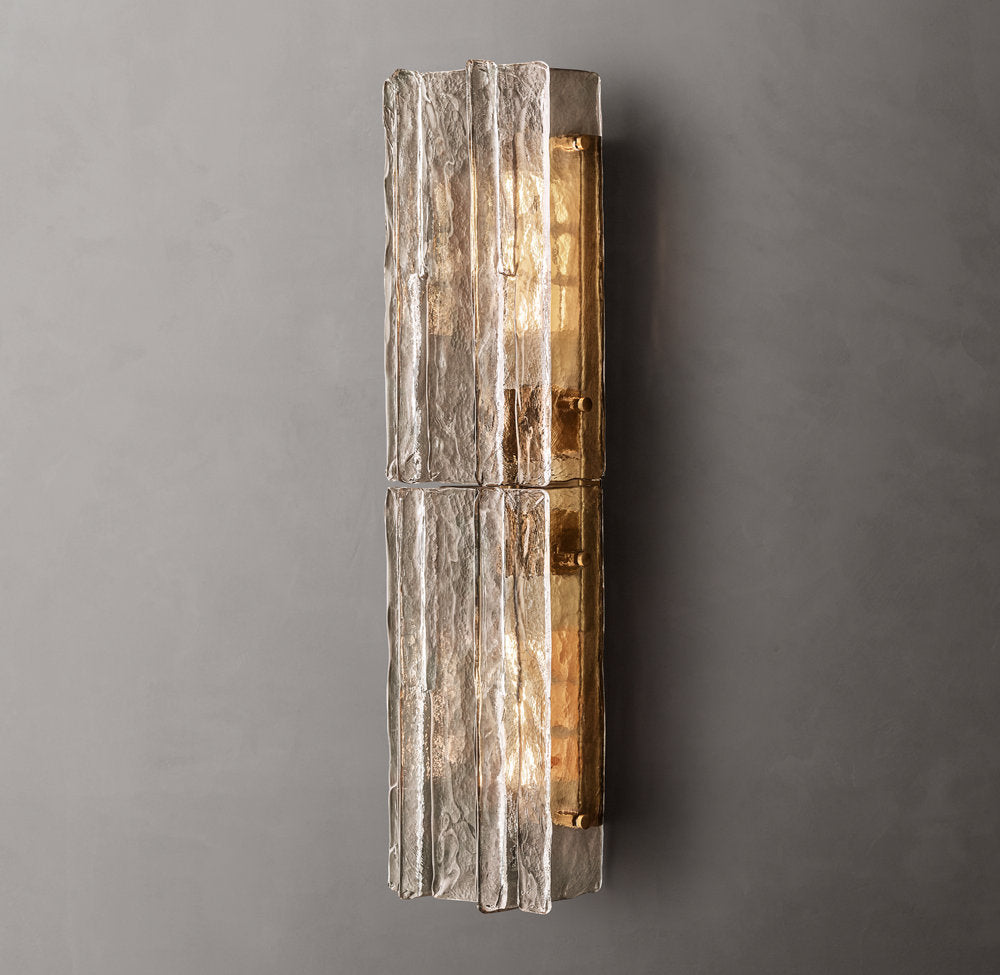 Rippled Smoke Glass Bar Sconce