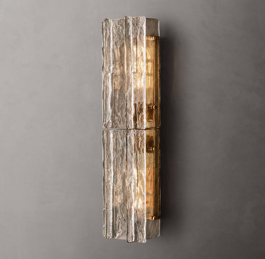 Rippled Smoke Glass Bar Sconce