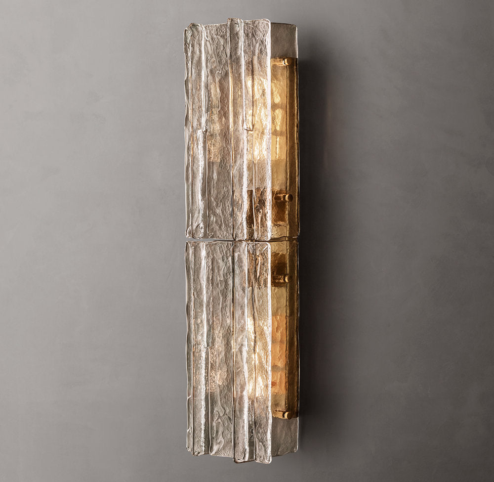 Rippled Smoke Glass Bar Sconce
