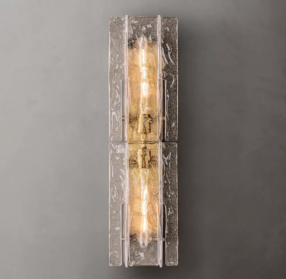 Rippled Smoke Glass Bar Sconce