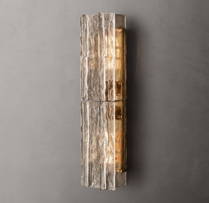 Rippled Smoke Glass Bar Sconce