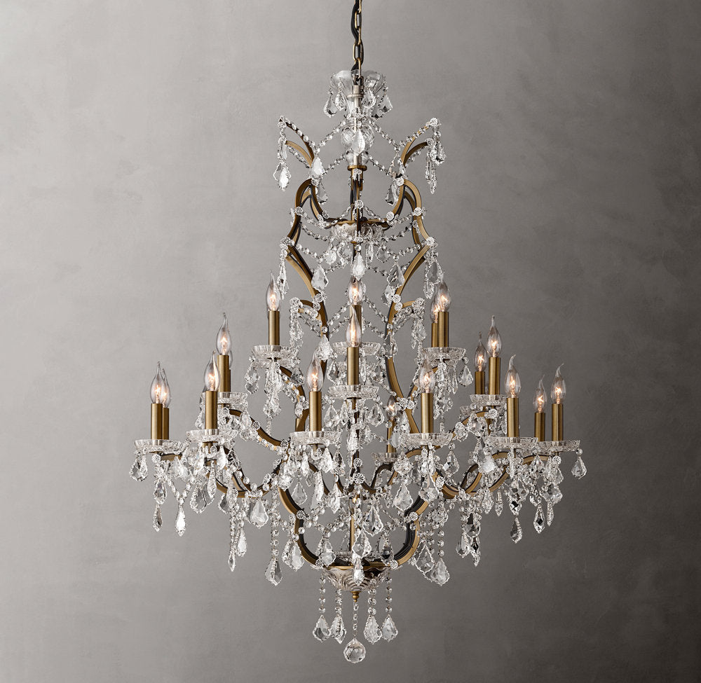 Rococo Crystal Candle Chandelier