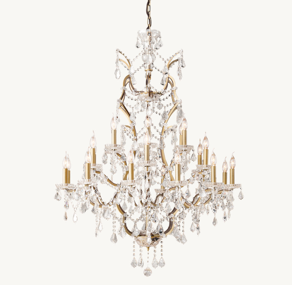 Rococo Crystal Candle Chandelier