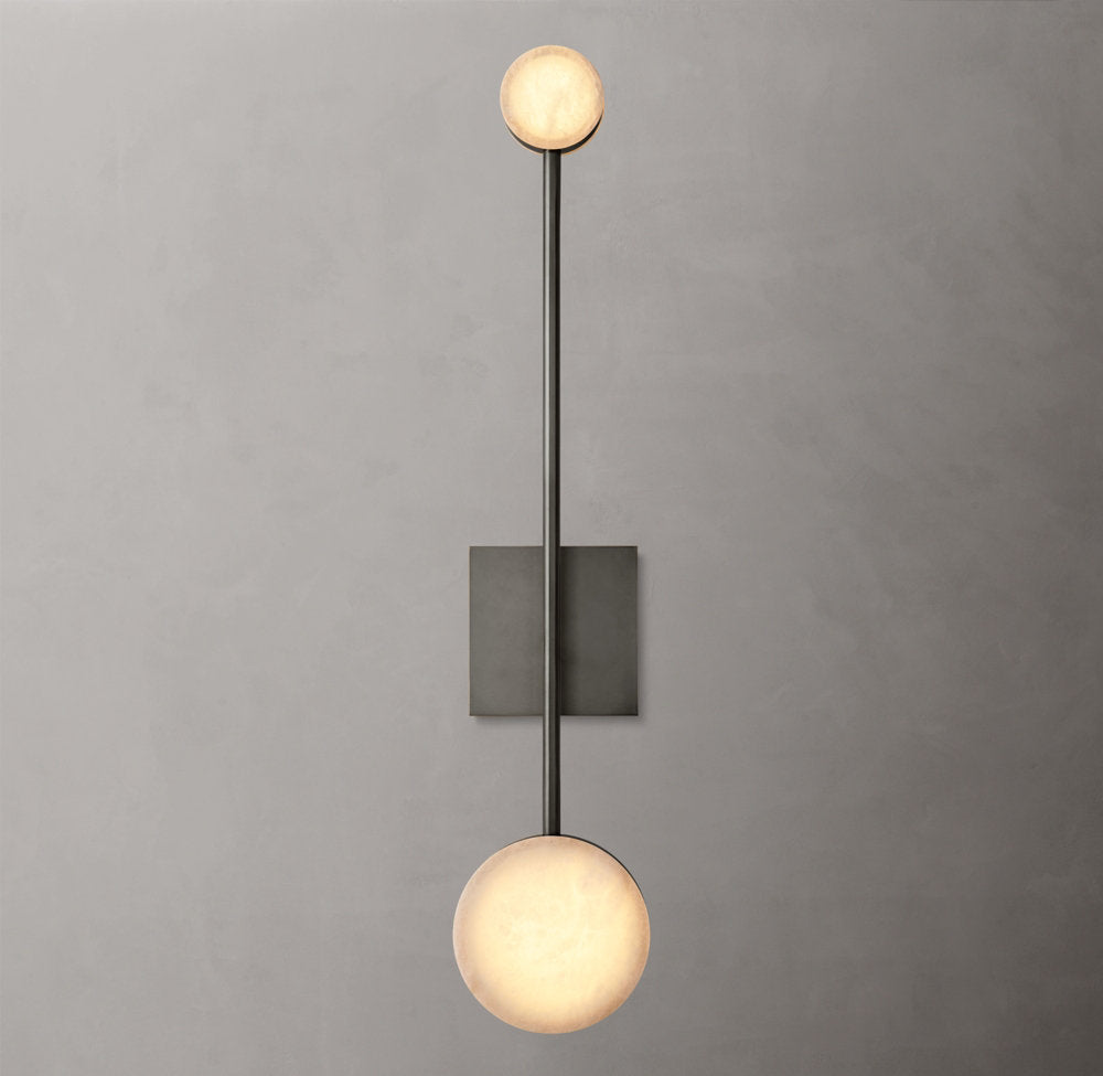 Rotating Alabaster Disk LED Sconce