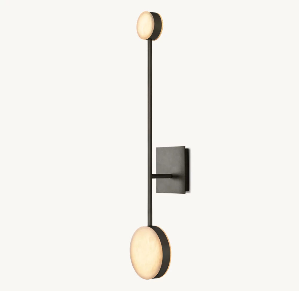 Rotating Alabaster Disk LED Sconce