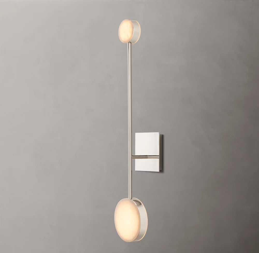 Rotating Alabaster Disk LED Sconce