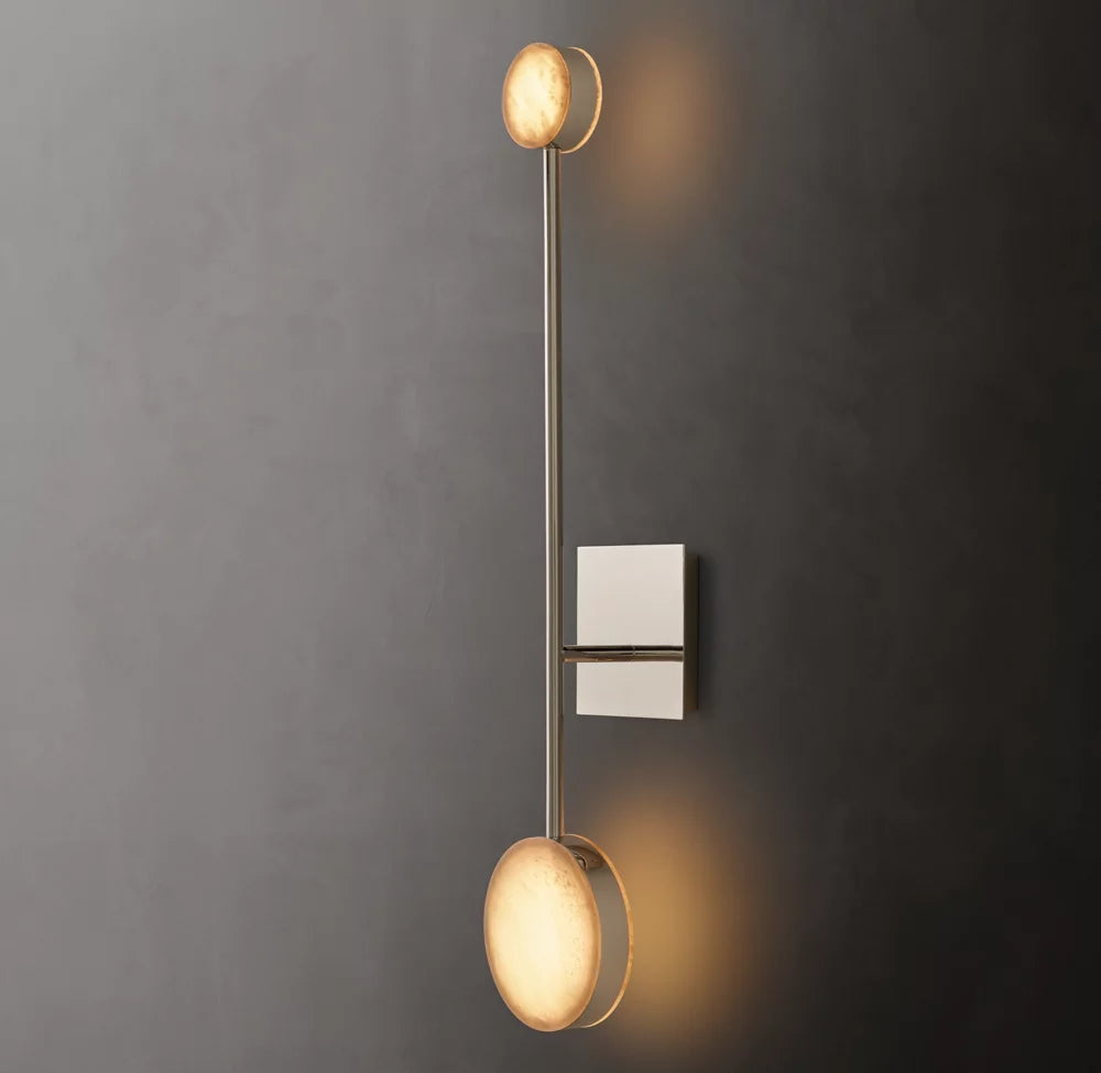 Rotating Alabaster Disk LED Sconce
