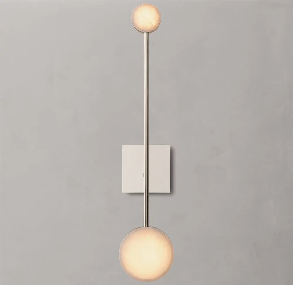 Rotating Alabaster Disk LED Sconce