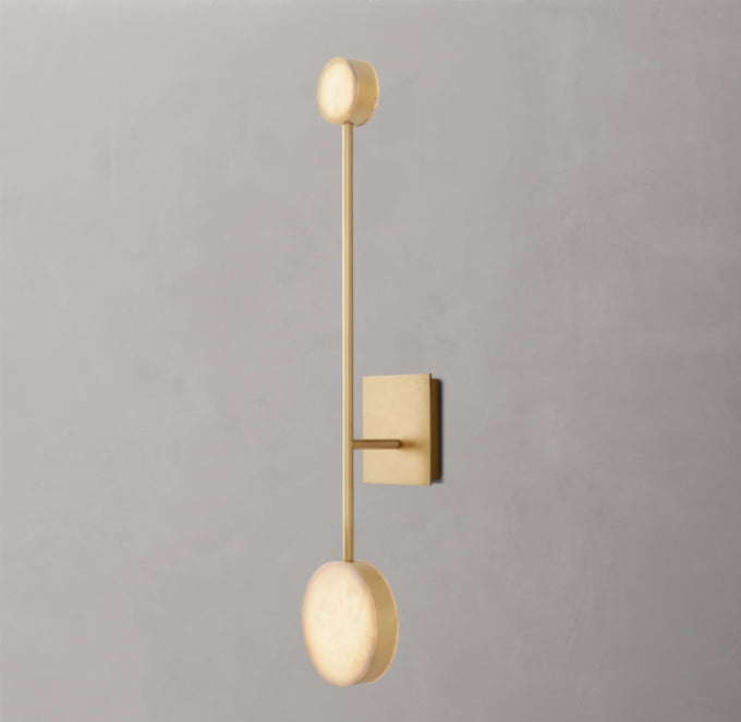Rotating Alabaster Disk LED Sconce