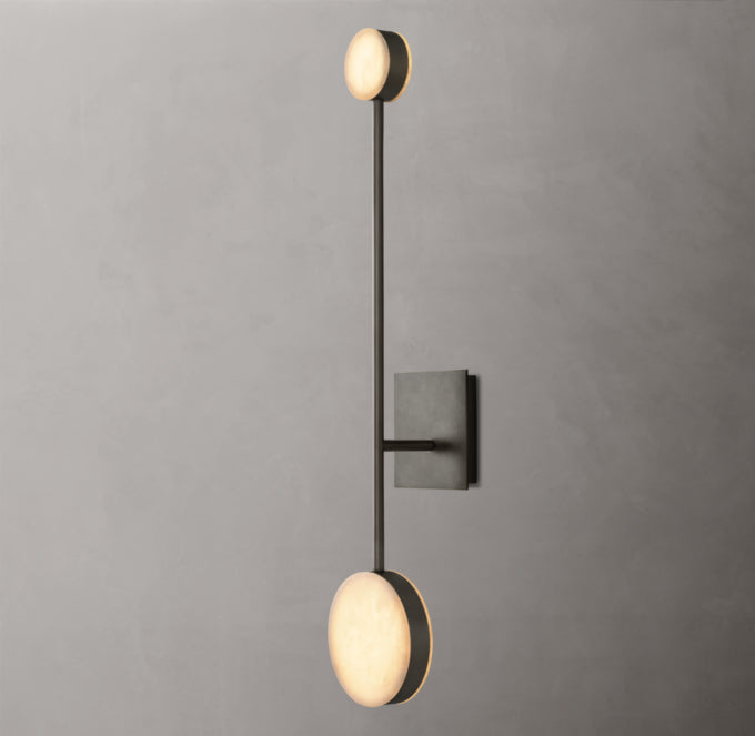 Rotating Alabaster Disk LED Sconce