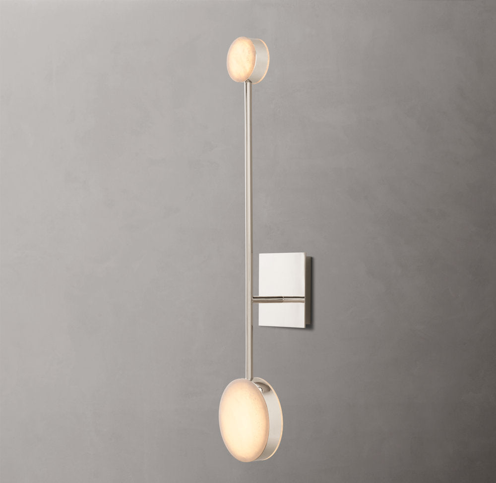 Rotating Alabaster Disk LED Sconce