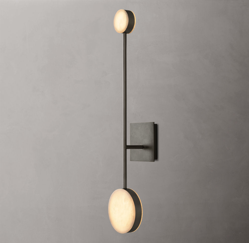 Rotating Alabaster Disk LED Sconce