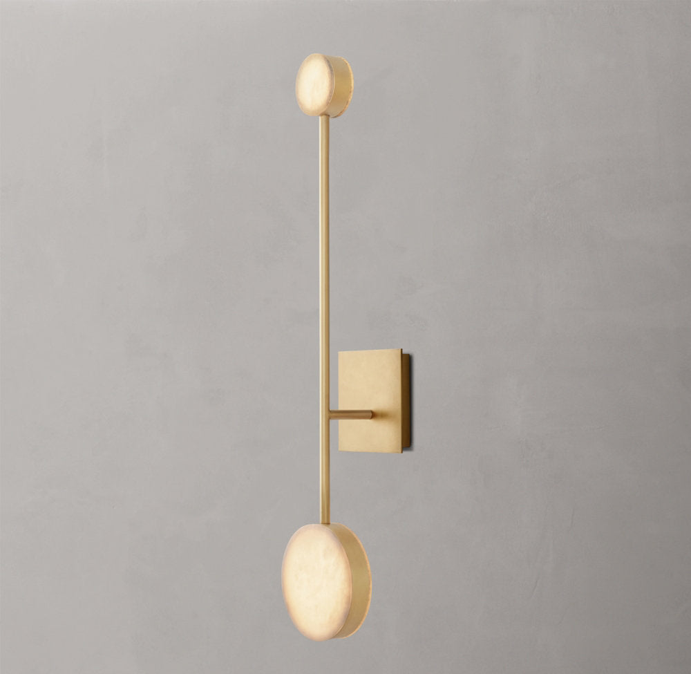 Rotating Alabaster Disk LED Sconce