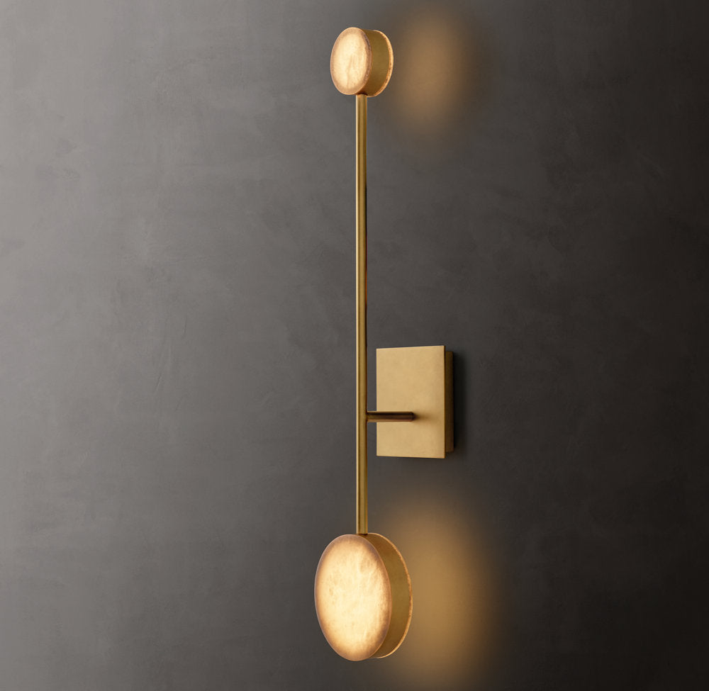 Rotating Alabaster Disk LED Sconce