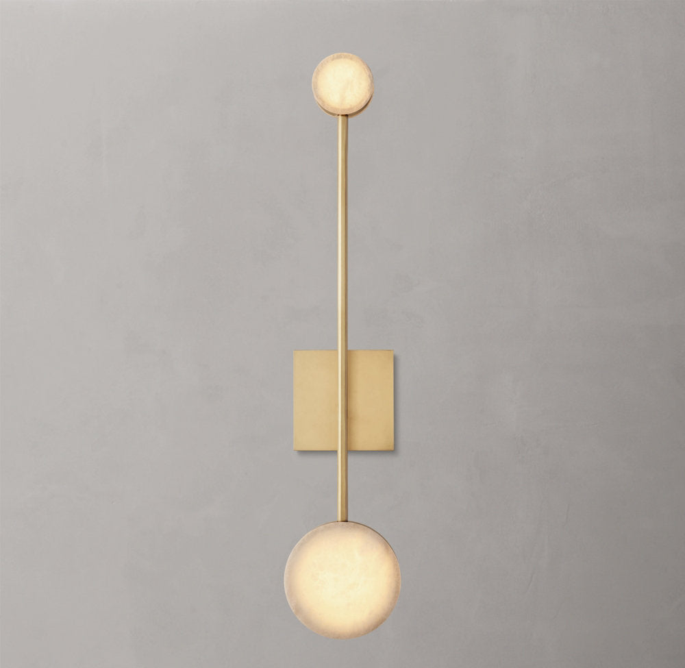 Rotating Alabaster Disk LED Sconce