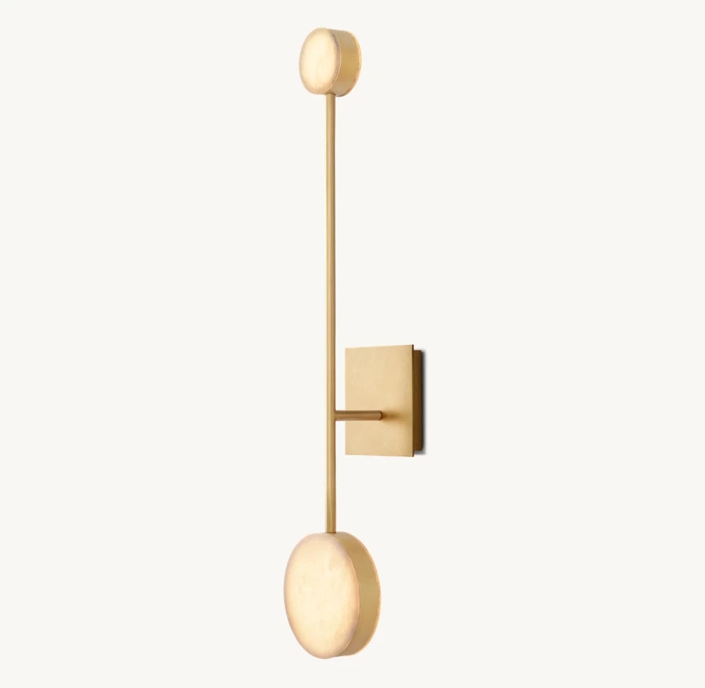 Rotating Alabaster Disk LED Sconce