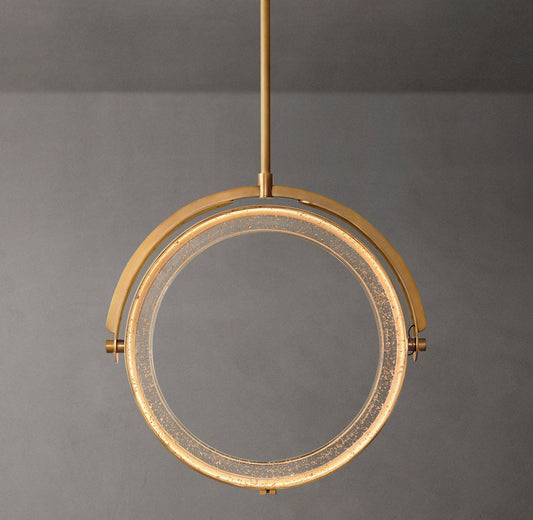 Rotating Cast Glass LED Pendant