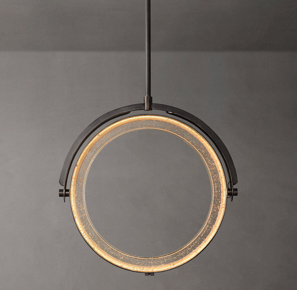 Rotating Cast Glass LED Pendant
