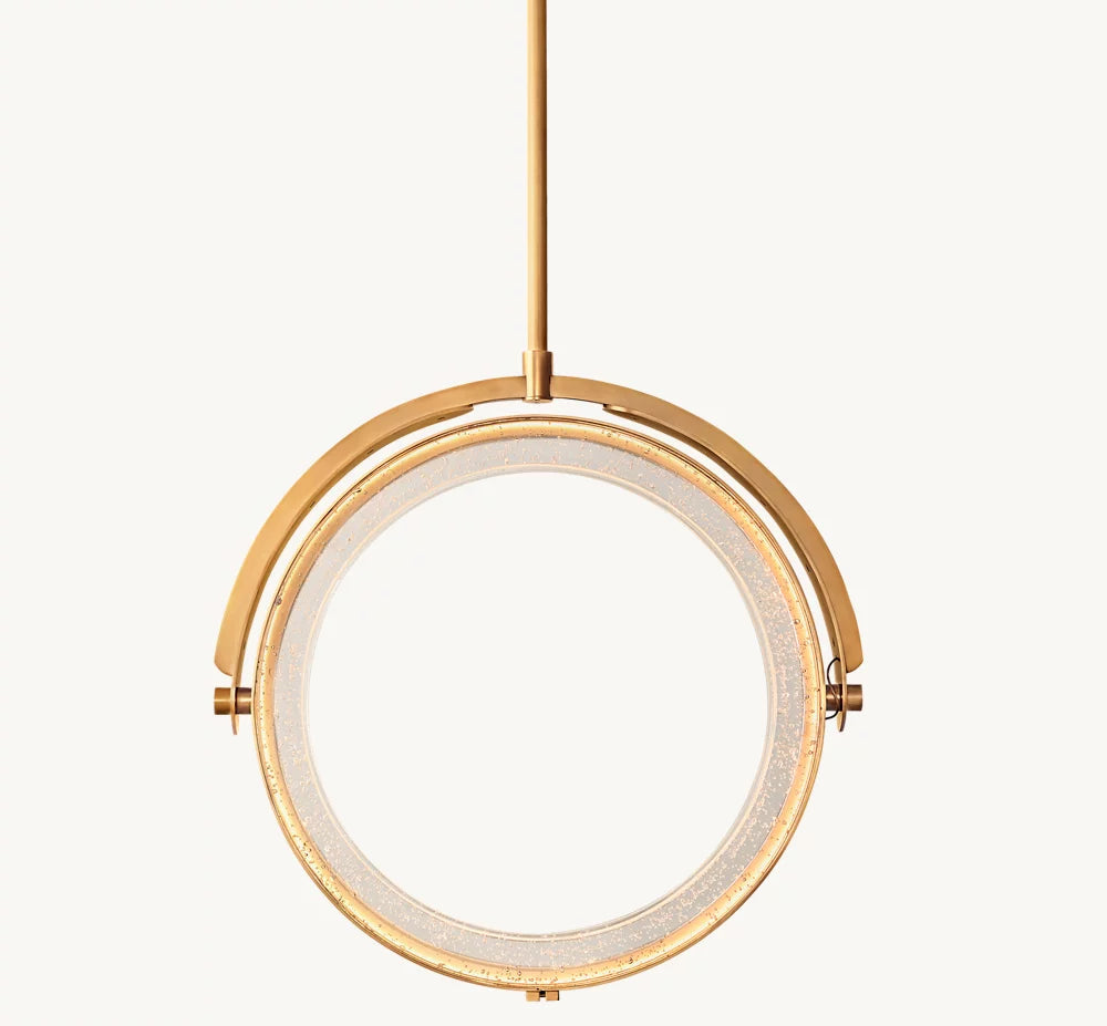 Rotating Cast Glass LED Pendant