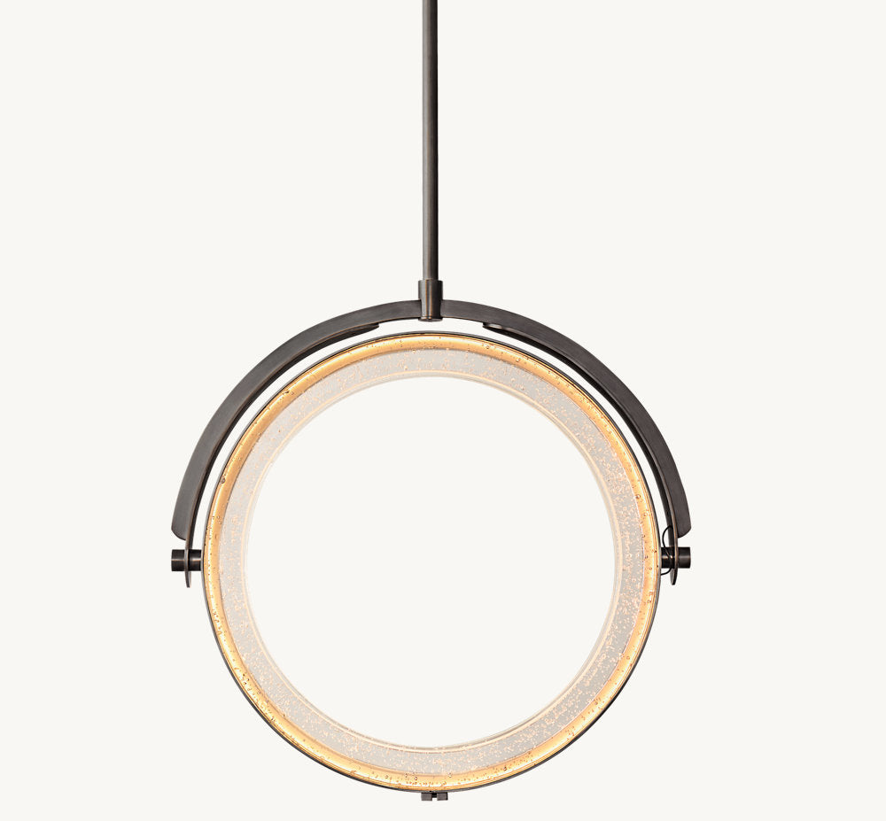 Rotating Cast Glass LED Pendant