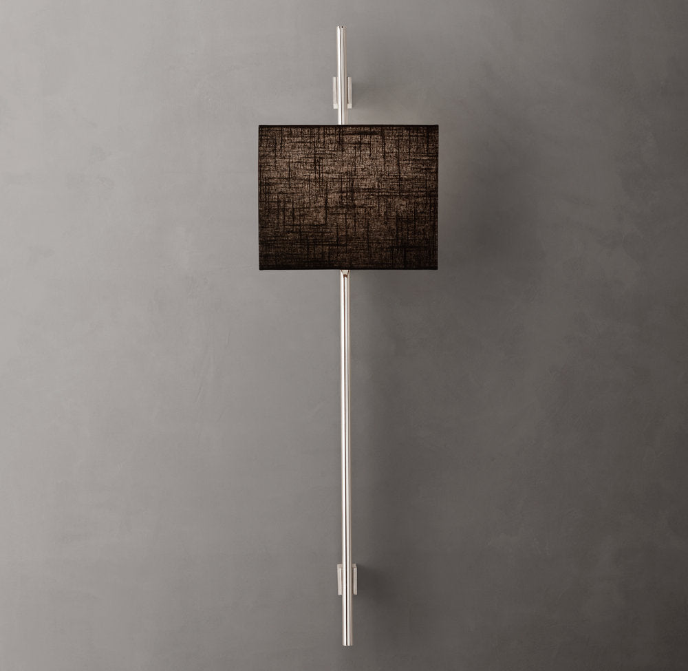 Round Brass Linen Shade Wall Bar