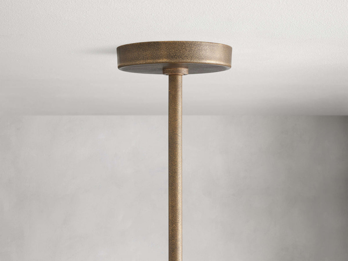 Sand-Cast Brass Crossframe Chandelier