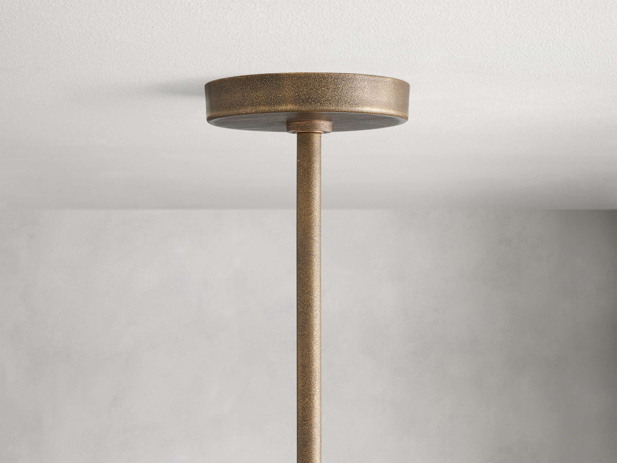 Sand-Cast Brass Crossframe Chandelier