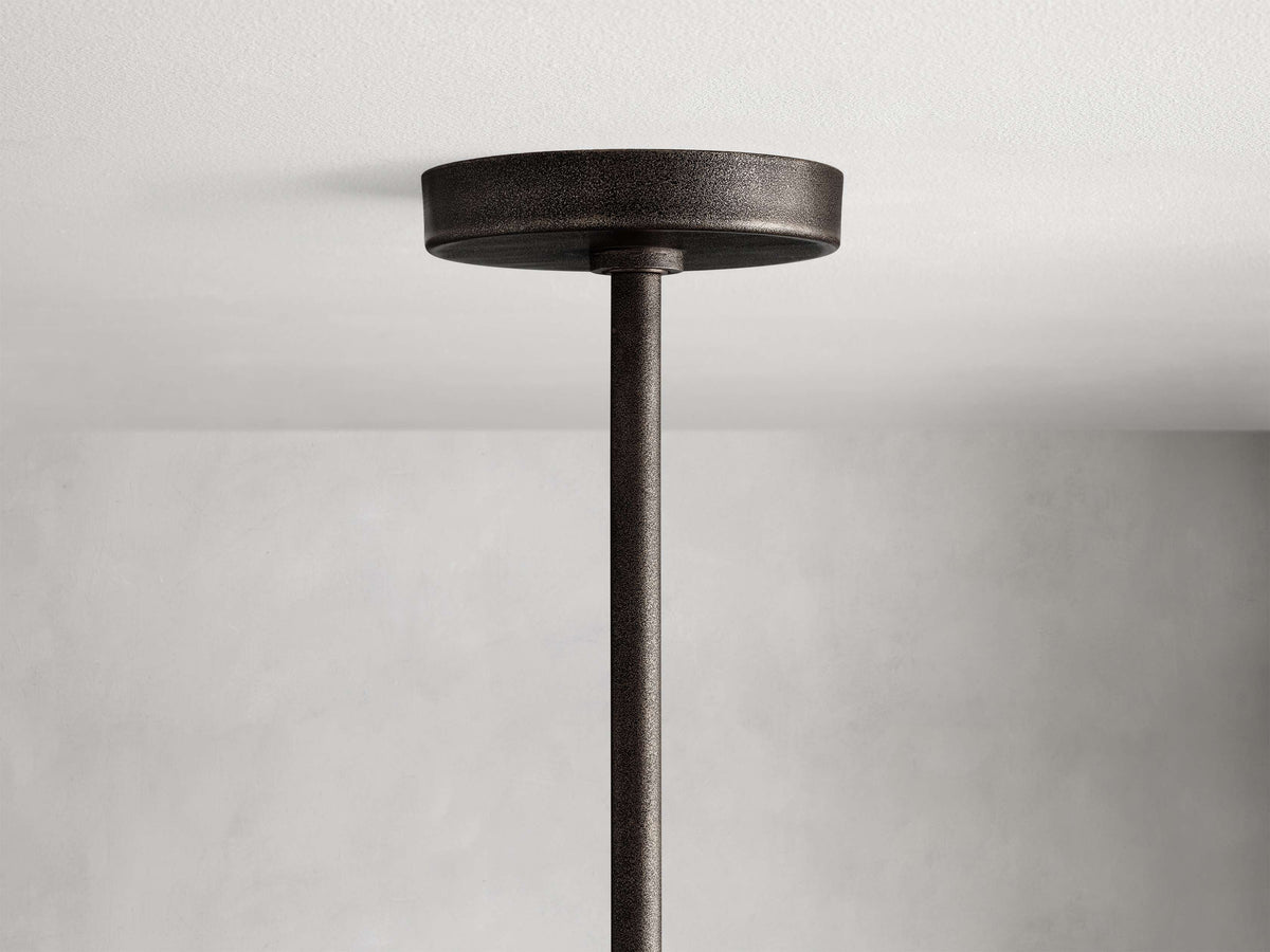 Sand-Cast Brass Crossframe Chandelier