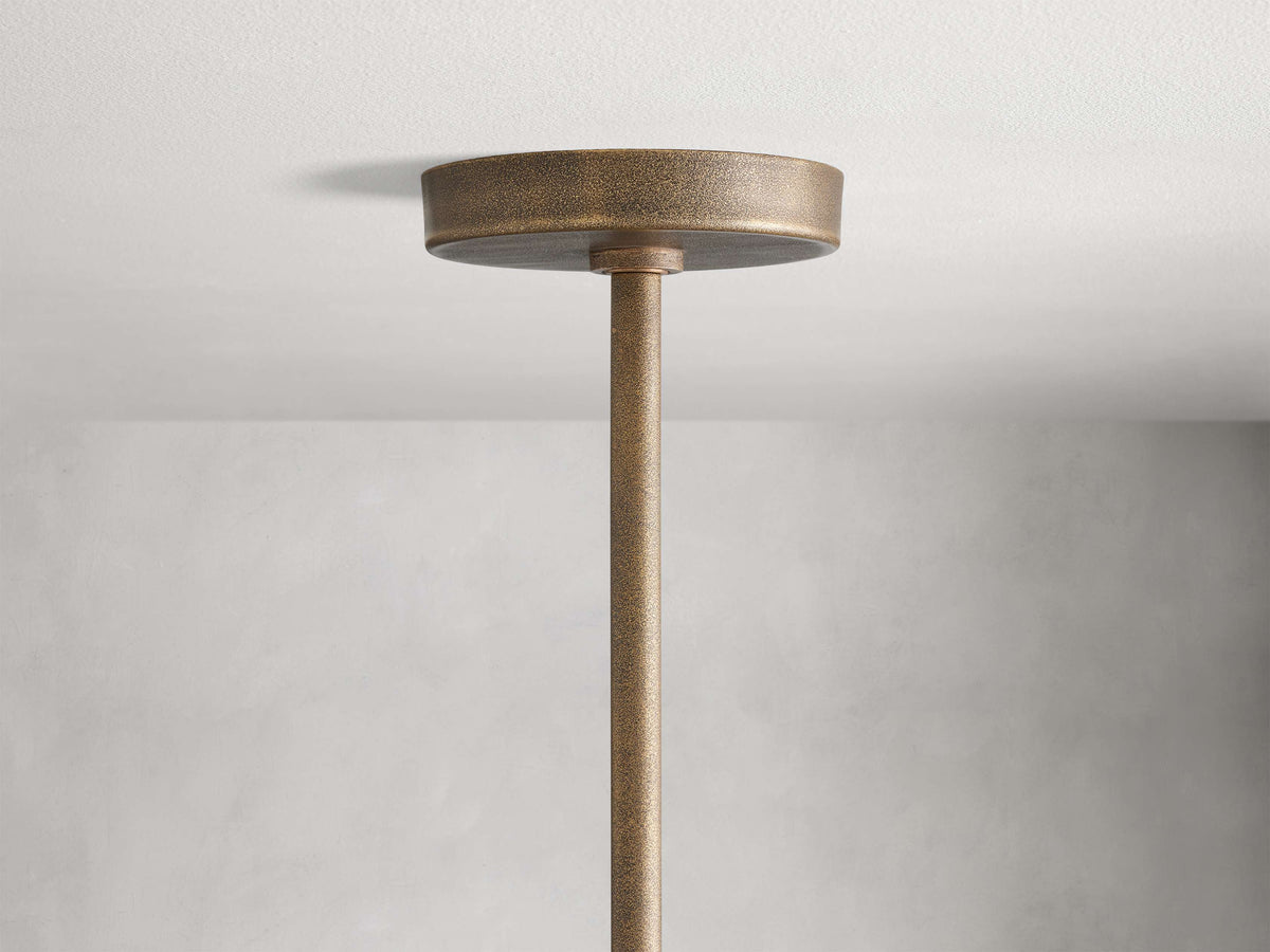 Sand-Cast Brass Crossline Chandelier