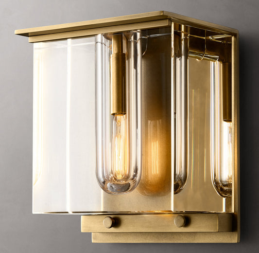 Sand-Cast Crystal Cube Wall Light