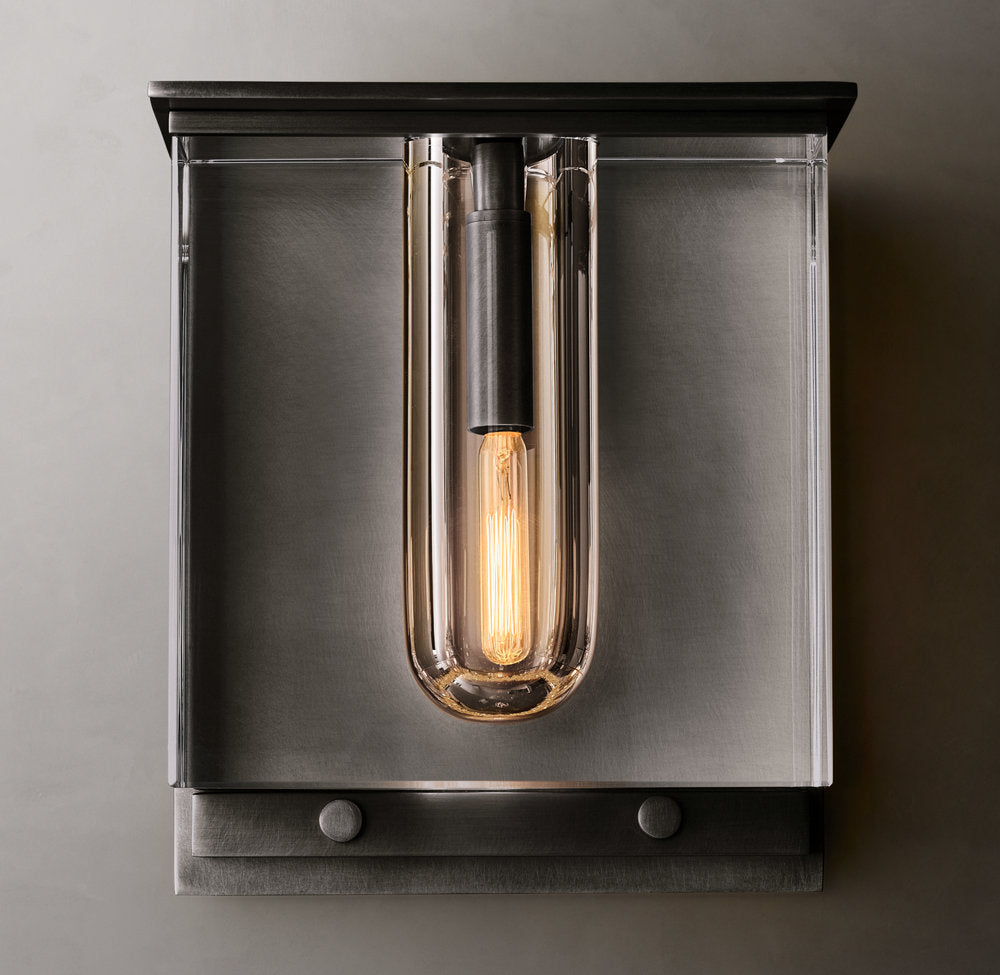 Sand-Cast Crystal Cube Wall Light