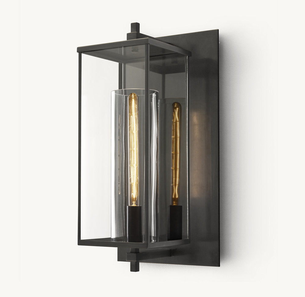 Sand-Cast Crystal Outdoor Column Sconce