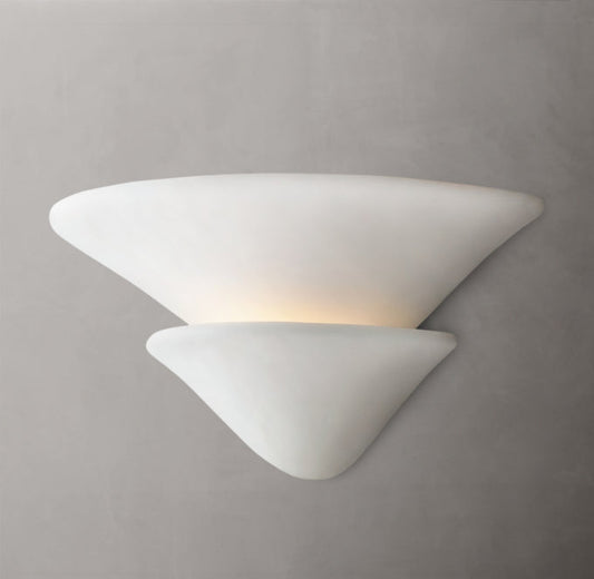 Sculpted Plaster Petal LED Sconce