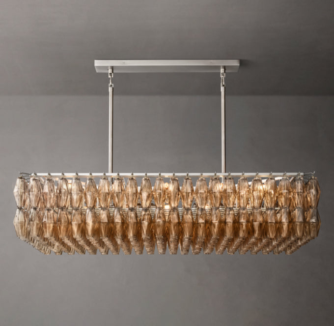 Smoke Glass Gallery Island Chandelier