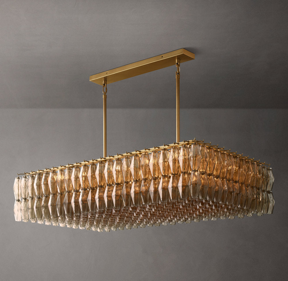Smoke Glass Gallery Island Chandelier