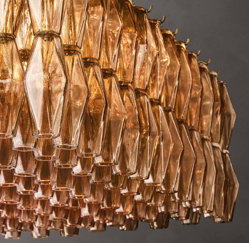Smoke Glass Gallery Island Chandelier
