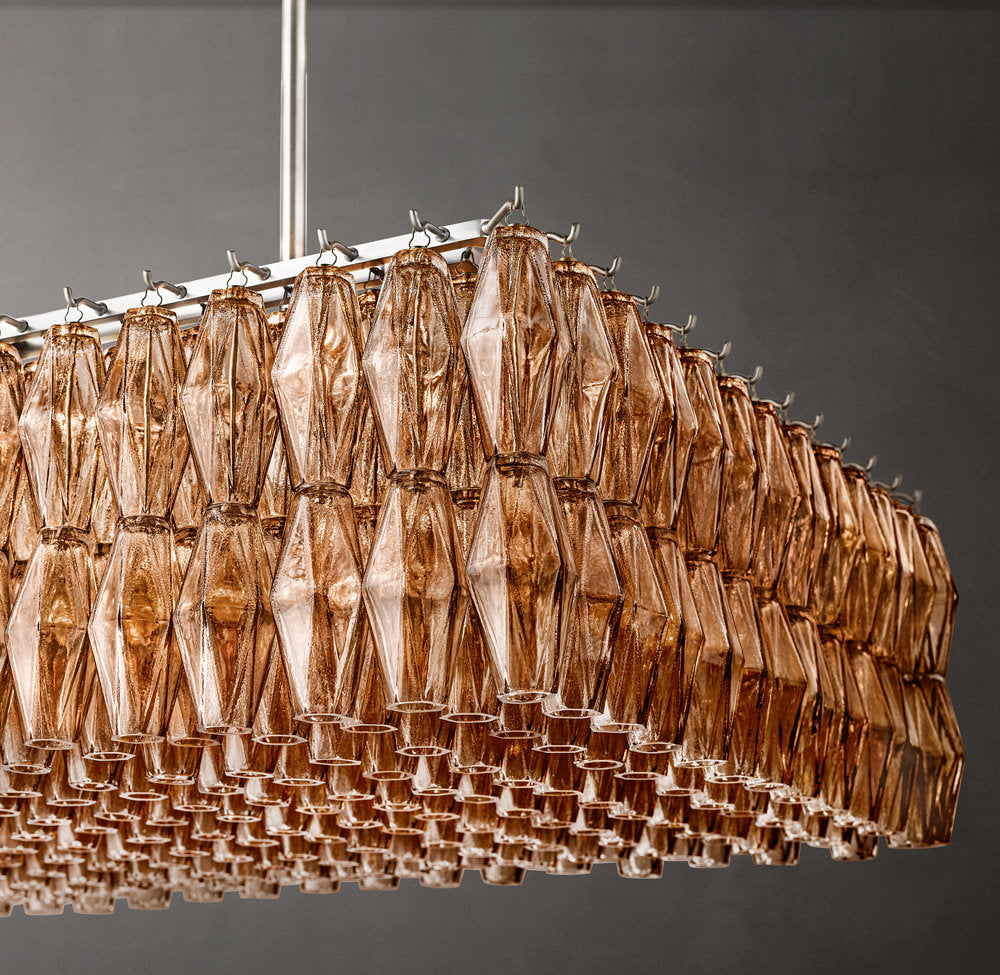 Smoke Glass Gallery Island Chandelier