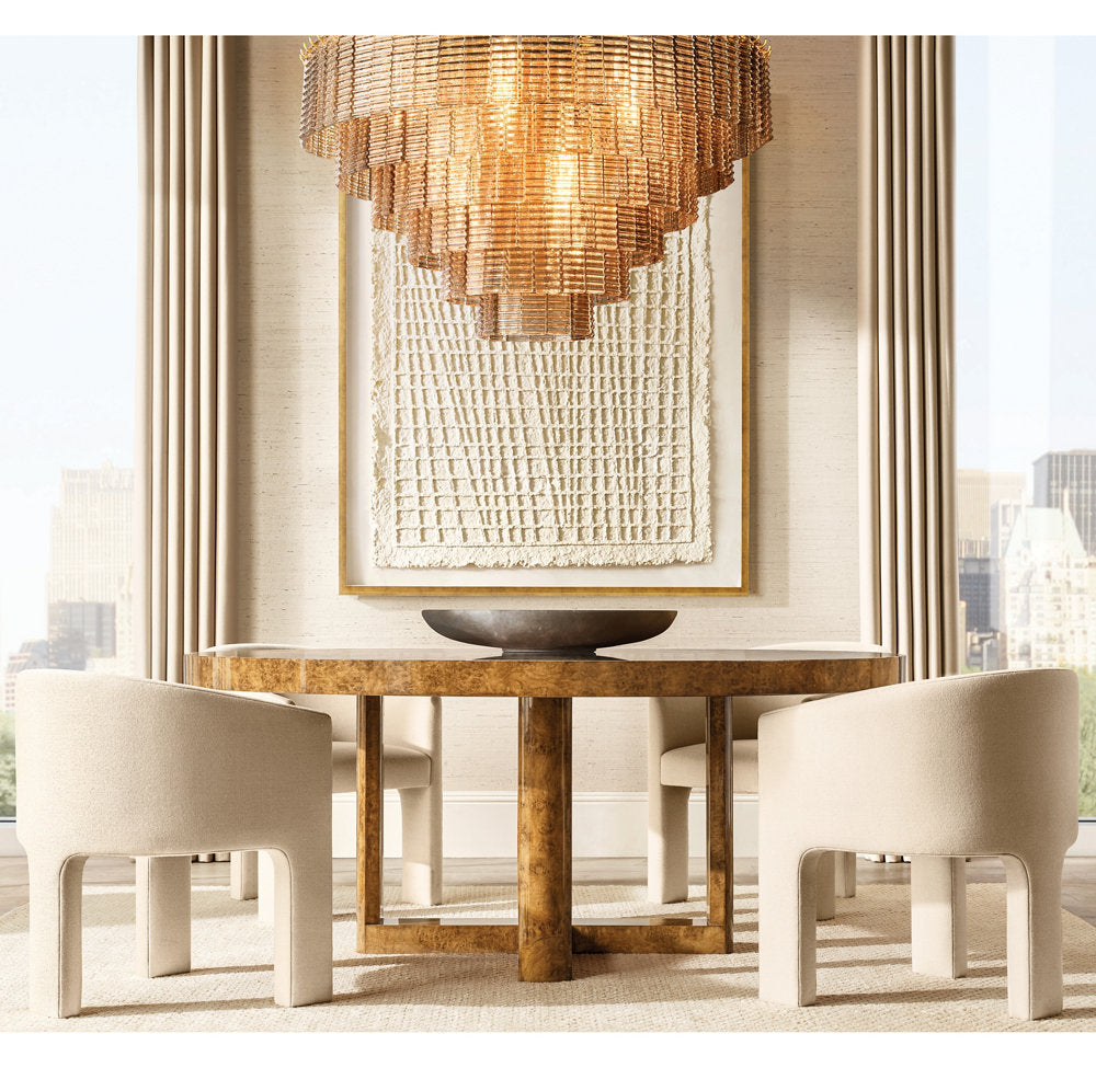 Smoked Cast Glass Cascade Chandelier